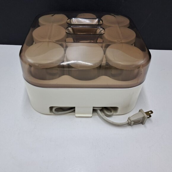 Braun YG-2 Yogurt Maker Type 4-633 - 8 Yogurt Jars- Made in Spain-Some Yellowing - Picture 5 of 6